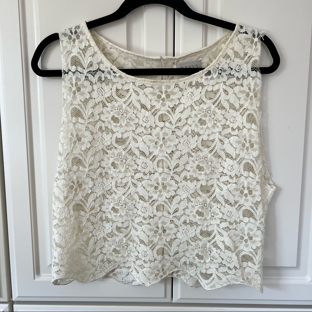 Renvy Cotton Lace Muscle Tank Sz XS